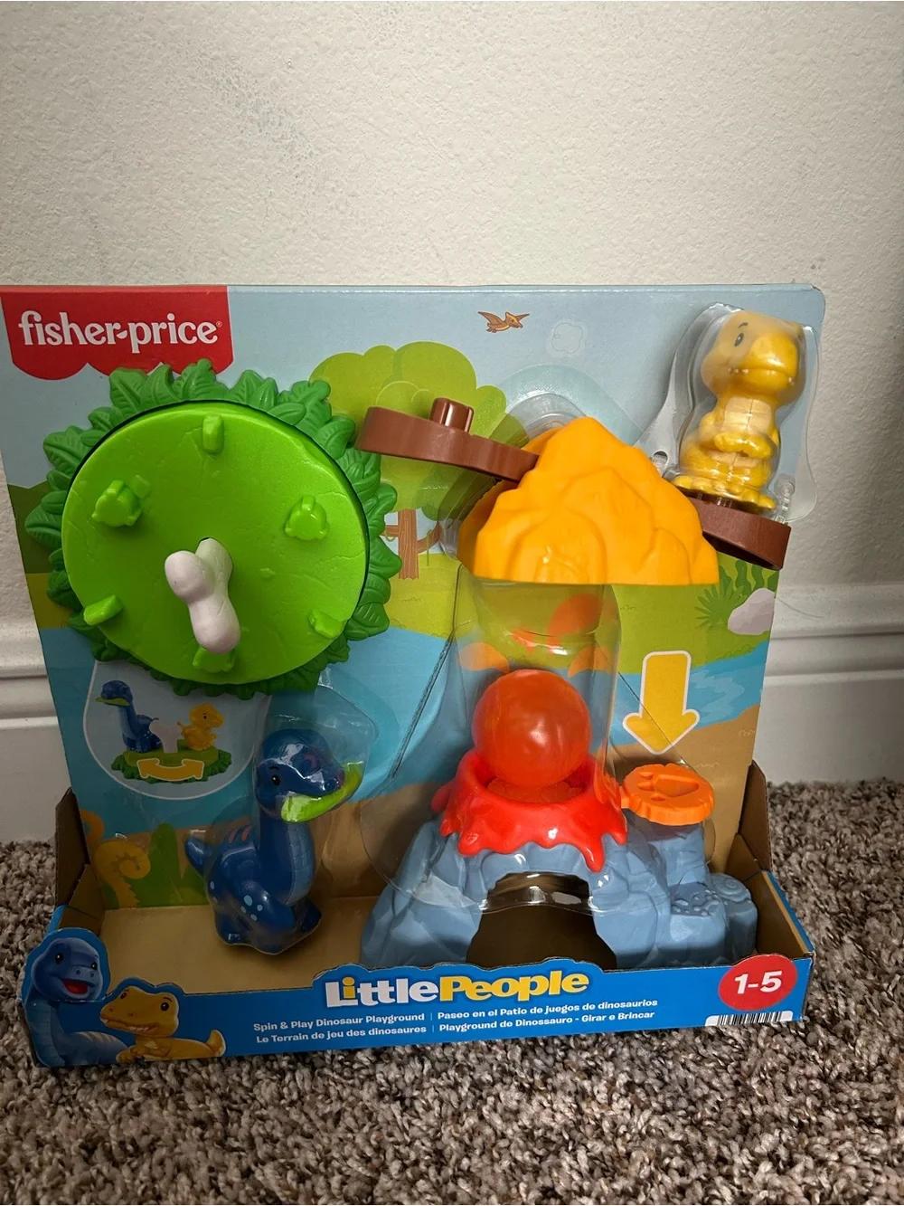 Fisher-Price Little People Spin & Play Dinosaur Playground Toy